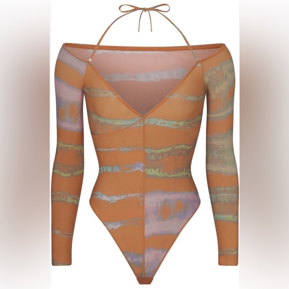 SKIMS Jelly Sheer‎ Off The Shoulder Bodysuit, Size S